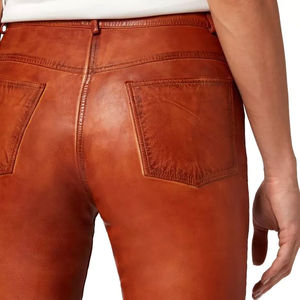 Pantalons en cuir pour femmes en gros, pantalon en toile plat imperméable, écologique, service OEM ODM, respirant, léger, tendance - Product Image 5