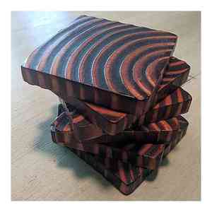 Alta demanda Posavasos de madera hechos a mano Nogal Sheeshm Madera Forma personalizada Exportador indio con alta calidad - Product Image 6