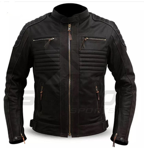 Veste de Moto en Cuir Véritable, Décontractée, en Peau de Mouton pour Homme, Nouvelle Collection 2023 - Product Image 5