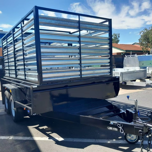 12 x 6 Box Cattle <b>Trailer</b> 3.5 Ton Heavy Duty Removable Crate Cattle, Sheep, Pig Transport Semi <b>Trailer</b> Wholesale Factory Price - Product Image 1