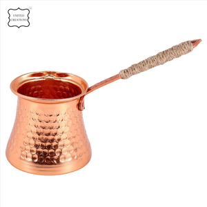 Turkish Copper Coffee Best Quality <b>Pot</b> 12Oz Greek Arabic Coffee Maker Hammered Milk Warmer - Product Image 3
