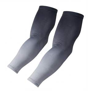 Mangas de Compresión Clásicas Negras Sólidas, Transpirables, con Protección UV, de Seda Helada, para Baloncesto, Correr y Gimnasio - Product Image 2