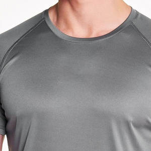 เสื้อยืดออกกำลังกายผ้าฝ้าย95% 5% อีลาสตินสำหรับผู้ชายเสื้อยืดคอกลมดีไซน์เรียบเสื้อยืดโลโก้ออกแบบได้ตามต้องการ - Product Image 6