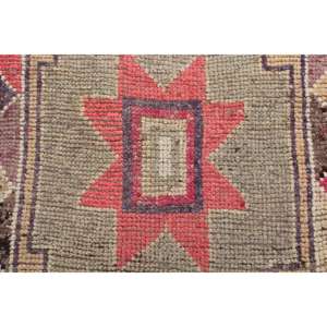 พรมวินเทจขนาด 3x10.1 ฟุต, พรมตุรกี, พรมลายตะวันออกสีแดง - Product Image 3