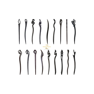 Élégante pince à cheveux en bois avec embellissement floral en perles, faite à la main pour femmes, accessoire de coiffure de mariage - Product Image 5