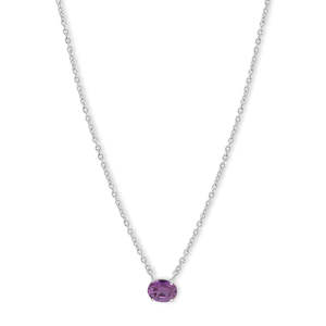 Colgante solitario de moissanita de Alejandrita de moda este-oeste con encantos seductores - Product Image 1