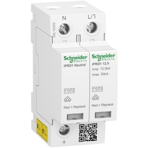 Dispositivo di Protezione da Sovratensioni (SPD) Schneider Electric A9L16282 Acti9 IPRD1 12.5r TVS 1 P + N 350 V per Trasferimento Remoto Modulare - Product Image 1