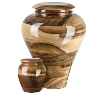 Urna de cremación de madera grande hecha a mano de alta calidad para cenizas humanas adultas, urna funeraria de madera Natural pulida, recuerdo conmemorativo - Product Image 5