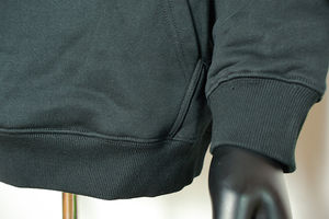 Sweat-shirts à capuche pour hommes HSI Custom Heavyweight 450 GSM, coupe régulière, 100% coton, broderie graphique, effet délavé, sans cordon - Product Image 3