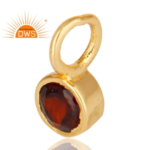 จี้อัญมณีโกเมนธรรมชาติชุบทอง18K เงินสเตอริ่งผลิตตามสั่ง - Product Image 2