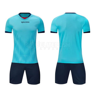 Uniformes de fútbol de poliéster de secado rápido de alta calidad, camiseta de fútbol de gran tamaño con estampado de logotipo personalizado, ropa de equipo transpirable para niños y adultos - Product Image 1