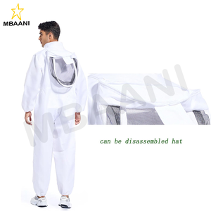 Bee Suit for Men Women Leather/Cotton Beekeeping Suit Anti-Sting Protection Heat Resistant 150C Ventilated Hood <b>Glove</b> - Product Image 3