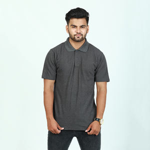 Vente en gros de tissus anti-boulochage personnalisés pour hommes Polo Tissu écologique en toile à motif solide et respirant à séchage rapide Offre Spéciale - Product Image 5