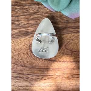 Reda Galvan Men's Couple <b>Ring</b> <b>Moon</b> Stone Sterling Silver Geometric Pattern Vermeil Platinum Setting Size 9.75 Everyday Wear - Product Image 5