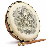 Tambour à main chamanique en bois d'érable naturel, fabriqué à la main, pour les rituels de guérison, la méditation, le yoga et l'équilibrage énergétique