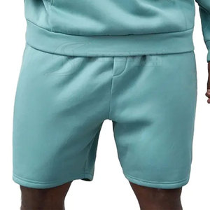 Hoodies Short Set Haute Qualité Coton Blanc À Capuche Et Shorts Ensemble Surdimensionné Drop Shoulder Hommes sweats à capuche avec short assorti ensemble - Product Image 3