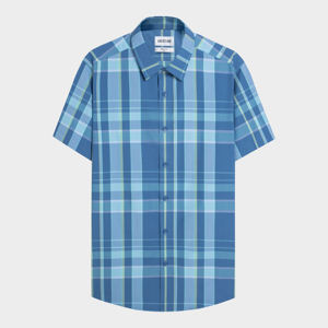 Chemise décontractée rayée pour homme Aristino, 50% bambou 50% polyester, teinte en pièce, manches longues, 220g, en stock, best-seller ASS024AZ - Product Image 1