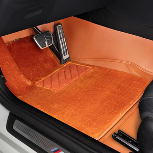 Tapis de voiture doré de luxe Tapis de sol en fibre de carbone Tapis de voiture 3D - Product Image 1