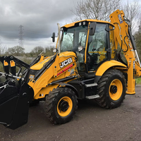 Chargeuse-pelleteuse multifonctionnelle JCB 4CX ECO d'origine à vendre, chargeuse sur pneus POCLAIN, moteur hydraulique, faible consommation de carburant
