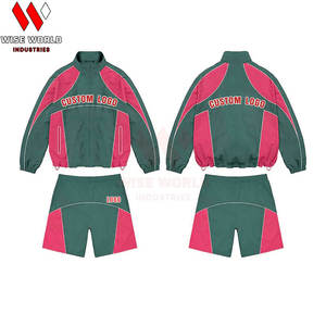 Conjunto de Sudadera con Capucha Corta de Algodón Sólido Personalizable y Transpirable con Pantalones Deportivos a Juego para Hombre, Estilo Urbano, Cortavientos, para Entrenamiento - Product Image 6