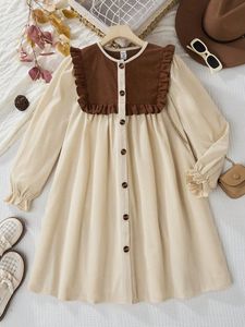 TRENDY & BEAUTIFUL Baby Girl Vestido elegante con volantes SMOCK FROCK con tela de algodón con mangas largas = 2024 - Product Image 2