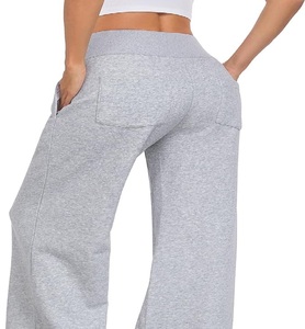 Pantalones Deportivos Casuales para Mujer, de Cintura Alta, Pierna Ancha, Transpirables, Ecológicos, con Cintura Elástica, Diseño Liso, Hechos en Bangladés - Product Image 6