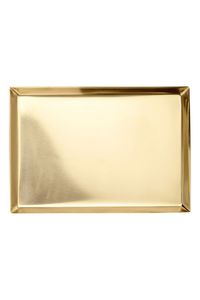 Long plateau texturé argenté avec poignée en anneau pour décor de table de ramadan - Product Image 6