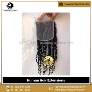 100% Raw sin procesar Virgen Natural 5x5 Cierre rizado Bouncy Curl Extensión de cabello humano para compradores a granel al precio más bajo - Product Image 3