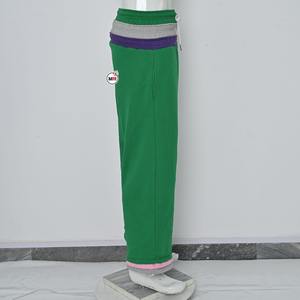 Pantalon évasé en éponge française surdimensionné unisexe taille moyenne cordon droit pantalon large en détresse de haute qualité poids lourd - Product Image 4