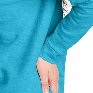 OEM logotipo personalizado impresión nuevo diseño 100% algodón pulóver sudadera para mujer superventas Color sólido para invierno y otoño - Product Image 5