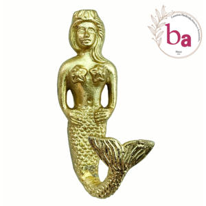 Perchero de sirena de latón hecho a mano y colgador de gancho para sombrero Llavero de hierro fundido - Product Image 1