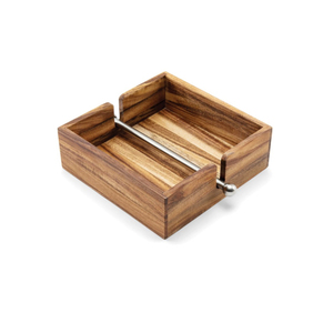 Porte-serviettes en bois élégant conçu pour ajouter un charme rustique élégant et une touche décorative fonctionnelle à toute table à manger - Product Image 1