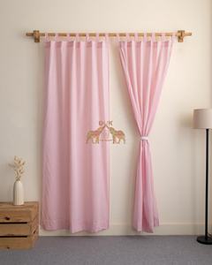 Cortinas de Algodón a Rayas Estilo Boho, Hechas a Mano con Bloques de Tinta, para Sala de Estar y Decoración del Hogar - Product Image 2