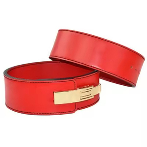 Custom Made Cowhide Weightlifting Belt Custom Logo Professional Protection Breathable Adjustable for Unisex Bodybuilding Workout - Product Image 5