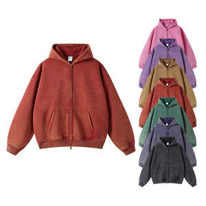 เสื้อฮู้ดแบบซิปรูดสำหรับผู้ชายผ้าบาติกผ้าฝ้าย100% ดีไซน์เป็นขนแกะสีสันสดใสสไตล์คู่รักฤดูหนาว - Product Image 1