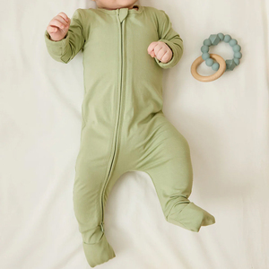 Mameluco de manga larga para bebé, de jersey de bambú, ecológico, para recién nacido, <span class=keywords><strong>ropa</strong></span> de dormir, mono personalizado para recién nacido. - Product Image 2