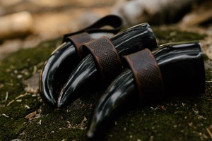 แตรสำหรับดื่มไวกิ้งทำจากธรรมชาติเป็นมิตรต่อสิ่งแวดล้อมดีไซน์รูปสัตว์รูปควาย - Product Image 2