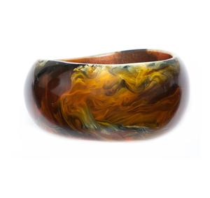 Wholesale Hand-Created Resin <b>Bangles</b> with Smoke Pattern <b>Wood</b> Bracelets Pearls and Diamonds for Weddings Parties and Gifts - Product Image 5