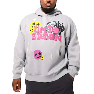 Sweat à capuche personnalisé de haute qualité 100% coton 500 g/m² Sweat à capuche unisexe imprimé en 3D Sweat à capuche en relief avec logo personnalisé et design unique - Product Image 1