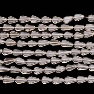 Crystal Quartz 10x6x3mm Smooth Pear Briolette Natural Clear Transparent Quartz Semi Precious Gemstone Beads For Jewelry Making - Product Image 3