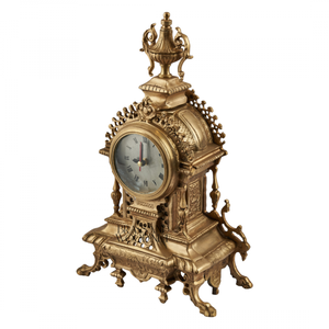 ชุดนาฬิกาทองเหลืองโบราณพร้อมเชิงเทียนหรูหราอุปกรณ์ตกแต่งบ้านสไตล์วินเทจทำด้วยมือหรูหรา - Product Image 2