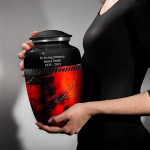 Personalized <b>Urns</b> for Human Ashes Cremation <b>Urns</b> Funeral Women & Men Decorative <b>Urns</b> <b>Large</b> Blue Custom SIze - Product Image 6