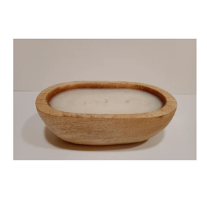 Tazón de vela de masa de madera natural para el hogar Festival de mesa Tazón de vela de madera de Navidad Mejor pulido - Product Image 6