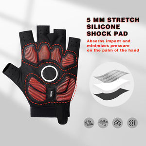 Guantes de Ciclismo de Alto Rendimiento, Medios Dedos, Acolchados, Antideslizantes, con Absorción de Impactos - Product Image 2