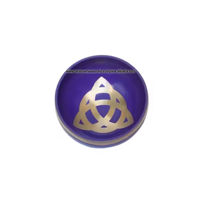 Cuenco de Sonido Triquetra de Latón Más Vendido, Pintado en Oro Púrpura, para Sanación Energética, Mindfulness y Relajación - Precio Bajo - Product Image 3