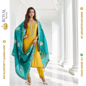 Nouvelle belle collection de costumes de travail brodés au prix de gros par Royal Export Surat - Product Image 5