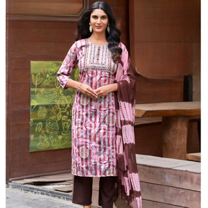 Costumes Salwar Kameez indiens pakistanais de qualité supérieure pour femmes Tissus en coton exclusifs et styles élégants pour les mariages et les fêtes - Product Image 1