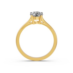 Anillo de Oro Blanco de 9K para Mujer, Alta Demanda, con Diamante Cultivado en Laboratorio de 1 Quilate, Corte Brillante, Diseño de Lujo, Excelente Claridad, Exportador de la India - Product Image 4