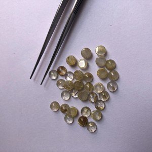 หินควอทซ์พลอยพลอยอัญมณีกึ่งอัญมณีอัญมณีอัญมณีกึ่งมีค่าทรงกลมหลวม6มม. สีทองธรรมชาติขายส่งออนไลน์ - Product Image 1