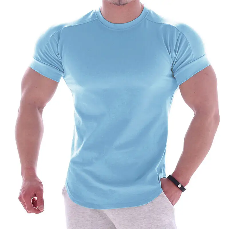 Wholesale Custom logo print new design Athletic running sports wear cotton oversized Gym Men's fitness T Shirts
